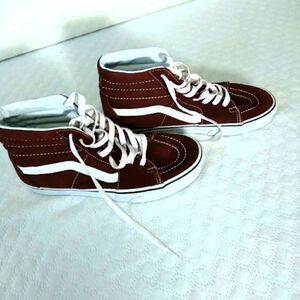 Vans Unisex Red "Off The Wall" Skateboard Sneakers Size 6.5 ( W) 8 (M)